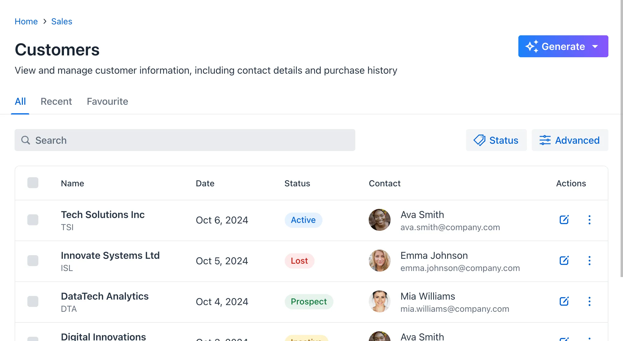 A screenshot of an application